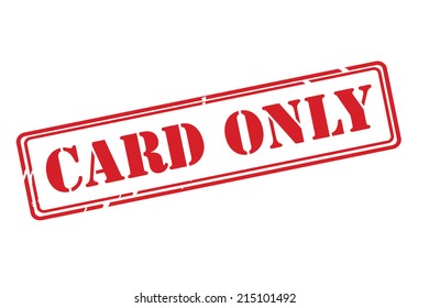 CARD ONLY red rubber stamp vector over a white background.