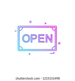 card open shop icon vector design