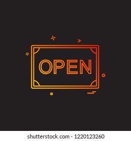 card open shop icon vector design