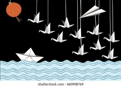 card with origami