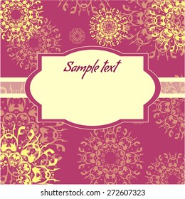 Card with ornament. Can be used for  banner, cards, wedding invitations etc. 
