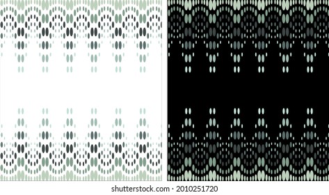 
card with an ornament in the form of droplets, circles, green balls