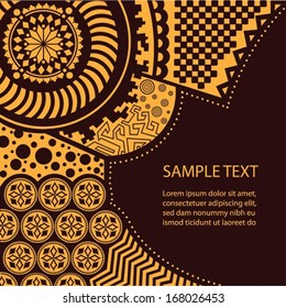 card with ornamental decorative pattern