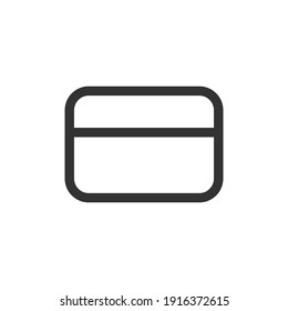 Card outline icon. Credit card vector symbol or pictogram.