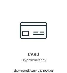 Card outline vector icon. Thin line black card icon, flat vector simple element illustration from editable economyandfinance concept isolated on white background