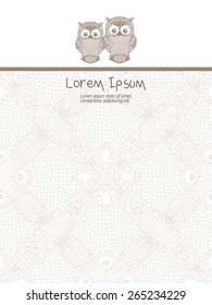  card with owl