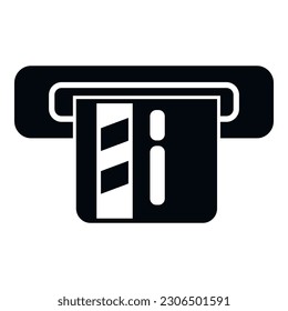 Card paid parking icon simple vector. Barrier park. Zone transport