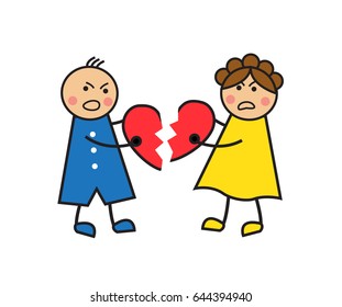 A card pair breaks the heart and gets angry