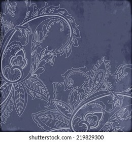 Card with paisley pattern. Place for your text