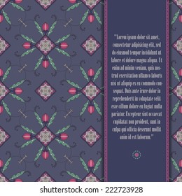 Card with paisley pattern. Place for your text