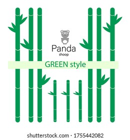 card with panda in asian style. logo for companies with text. business card
