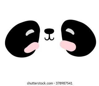 card panda vector illustration art