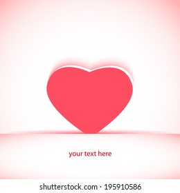 card with a paper heart