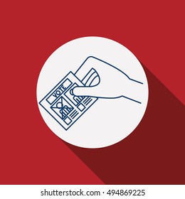 Card paper of vote concept