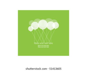 card with party balloons