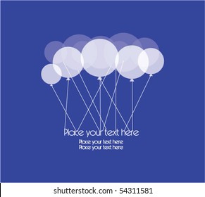 card with party balloons
