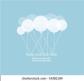 card with party balloons