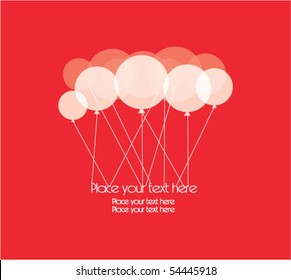 card with party balloons