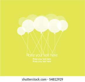 card with party balloons