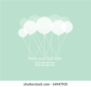 card with party balloons