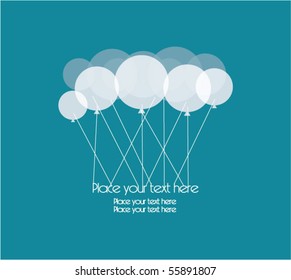 card with party balloons