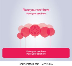 card with party balloons