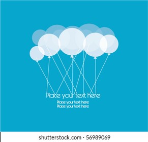 card with party balloons