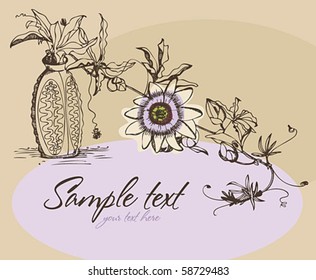 Card passionflower