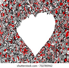 Card pattern print love postcard