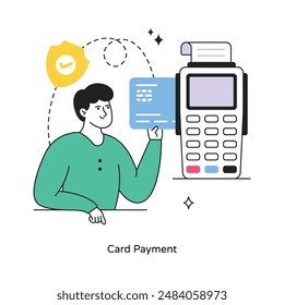 Card Payment abstract concept vector in a flat style stock illustration