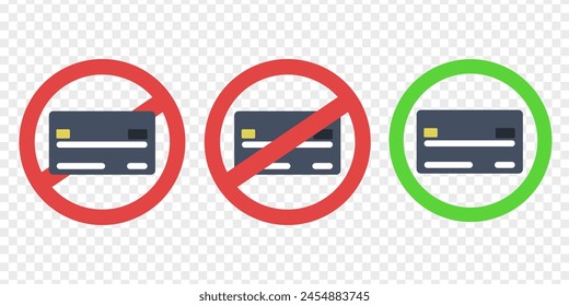 Card payment ban. No allowed pay bank card. No credit card