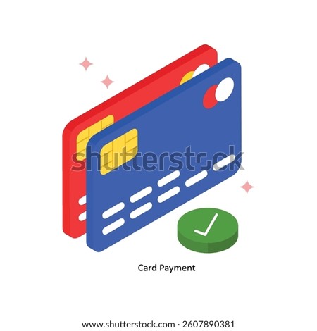 Card Payment Concept isometric Style Illustrations. Eps 10 File