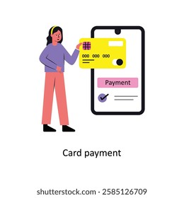 Card payment Concept vector illustration.  isolated on white Background. 