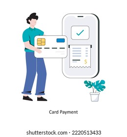 Card Payment flat style design vector illustration. stock illustration