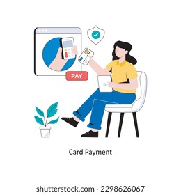 Card Payment  Flat Style Design Vector illustration. Stock illustration