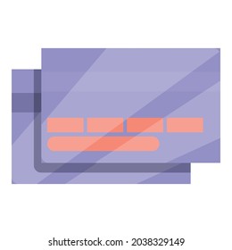 Vector de dibujos animados de icono de pago de tarjeta. Pago en línea. Transacción digital