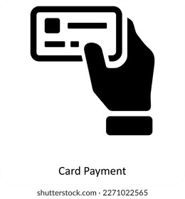 concepto de icono de pago y pago con tarjeta