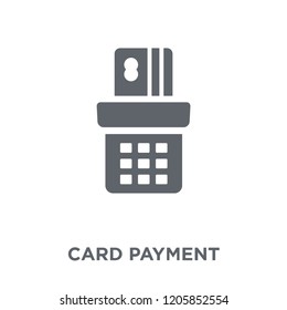 Card payment icon. Card payment design concept from Payment collection. Simple element vector illustration on white background.