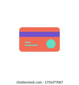 card payment icon flat design vector. isolated on white background