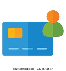 icono de pago con tarjeta. diseño de estilo plano aislado en fondo blanco