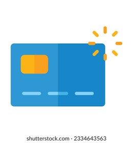 icono de pago con tarjeta. diseño de estilo plano aislado en fondo blanco