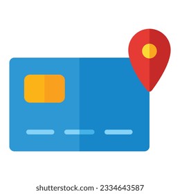 icono de pago con tarjeta. diseño de estilo plano aislado en fondo blanco