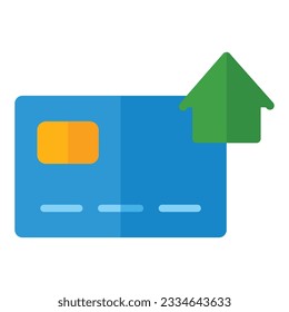 icono de pago con tarjeta. diseño de estilo plano aislado en fondo blanco