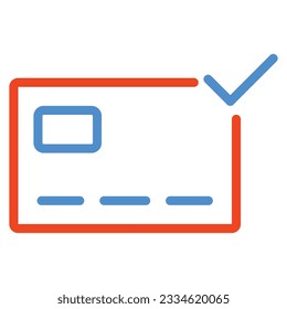 card payment icon isolated on white background