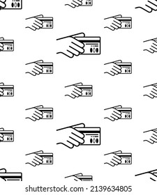 Icono de pago con tarjeta Patrón sin problemas, pago digital, crédito, débito, pago con tarjeta de plástico, Ilustración de arte con vectores en línea de pago