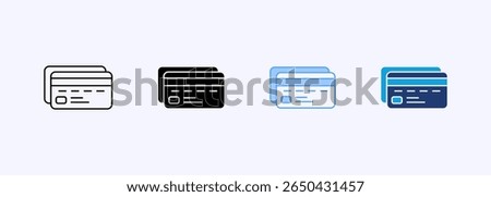 Card Payment Icon Set Multiple Style Collection