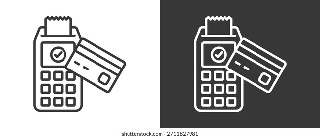 Card Payment Icon Set Vector Collection Isolated In Black And White