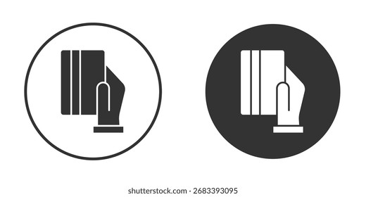 Icono de pago con tarjeta, símbolo, pictograma de Vector. Ilustración de elemento simple.