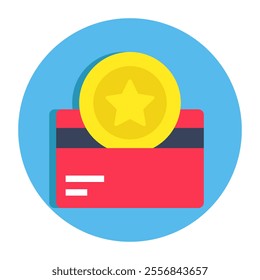 Card payment icon in trendy vector design