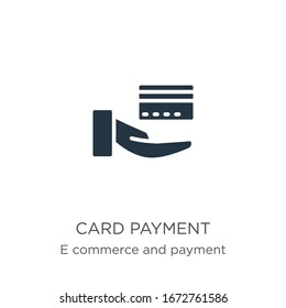 Card payment icon vector. Trendy flat card payment icon from e commerce and payment collection isolated on white background. Vector illustration can be used for web and mobile graphic design, logo, 